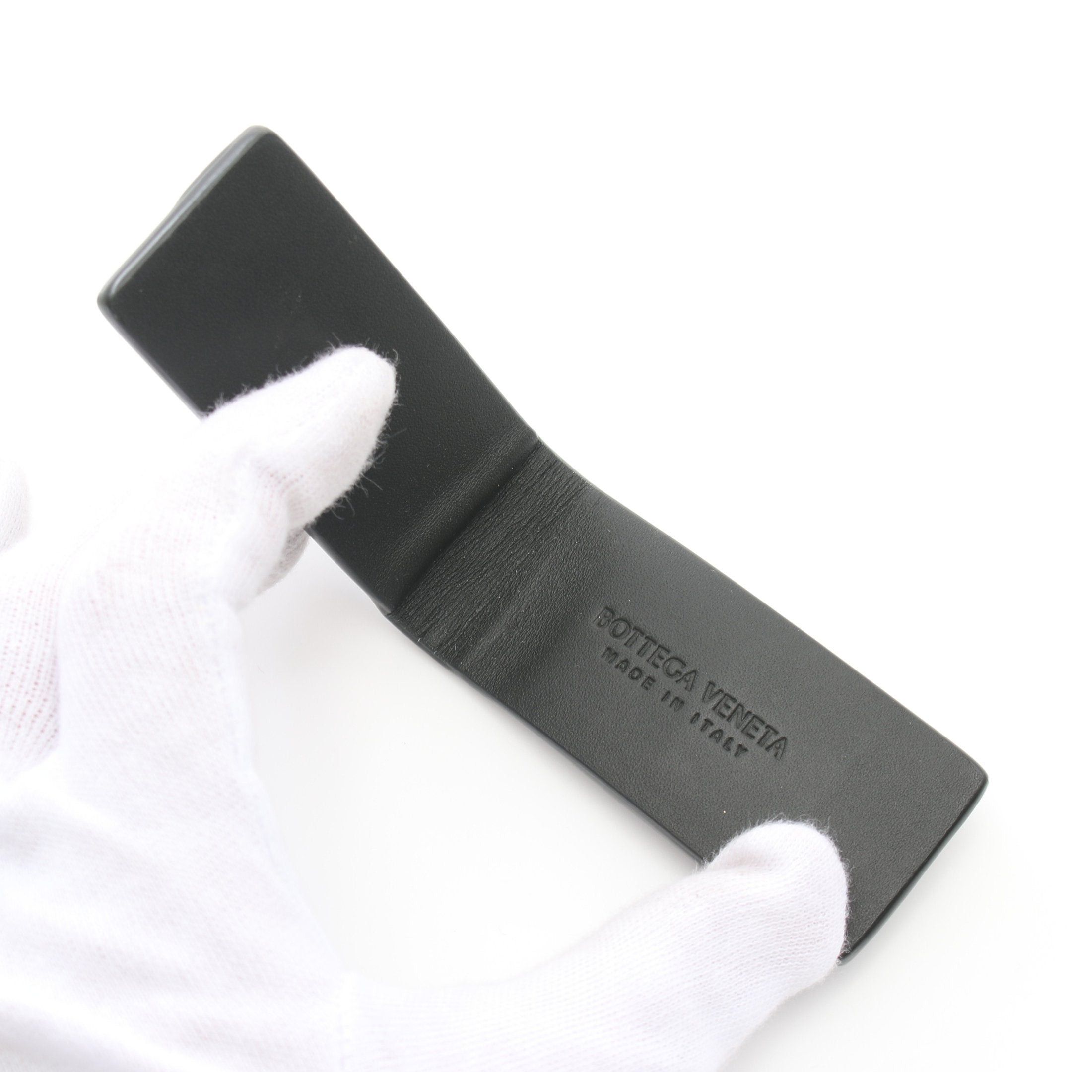 Bottega Veneta Bottega Veneta Intrecciato Money Clip Leather Black Size ONE SIZE - 3 Thumbnail