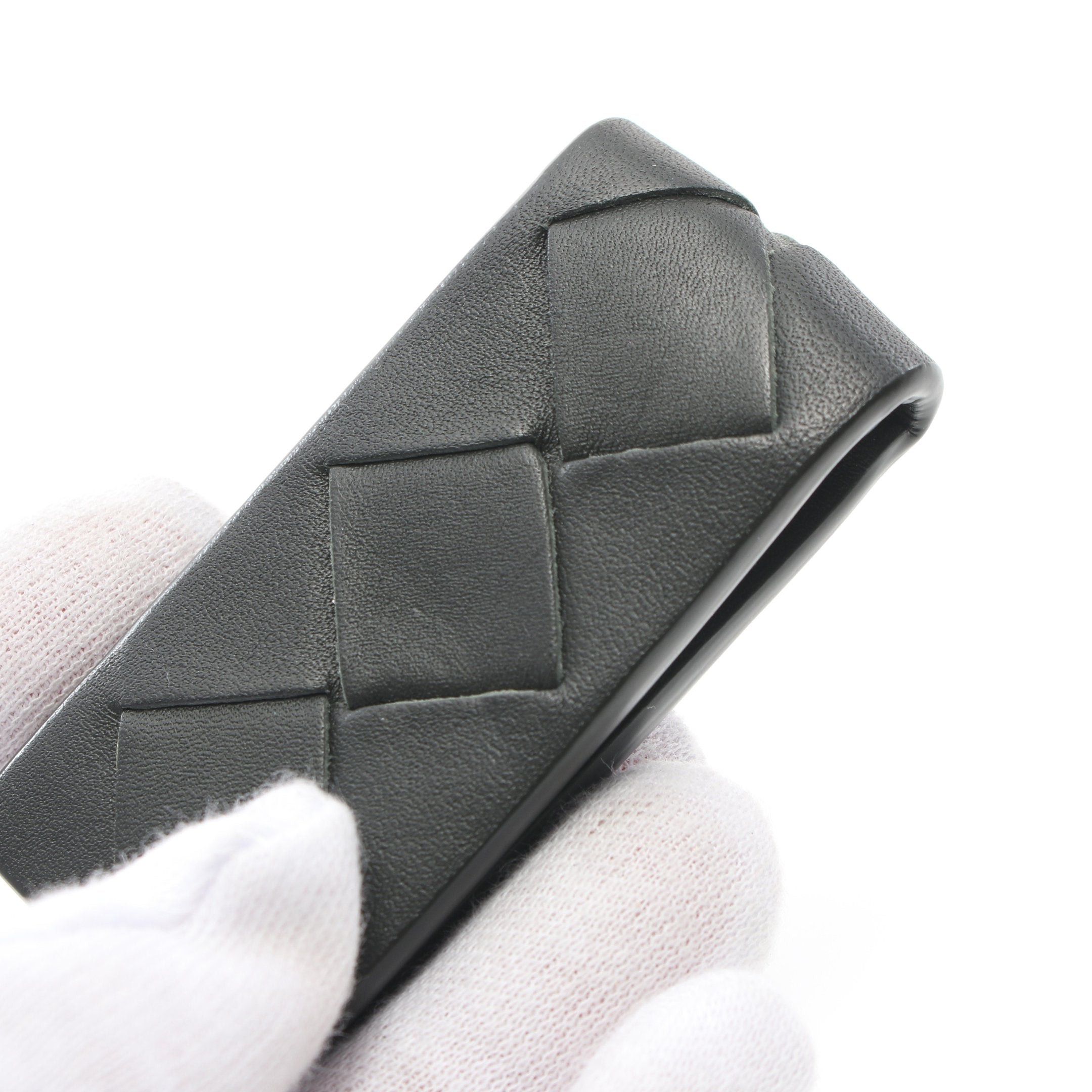 Bottega Veneta Bottega Veneta Intrecciato Money Clip Leather Black Size ONE SIZE - 5 Thumbnail