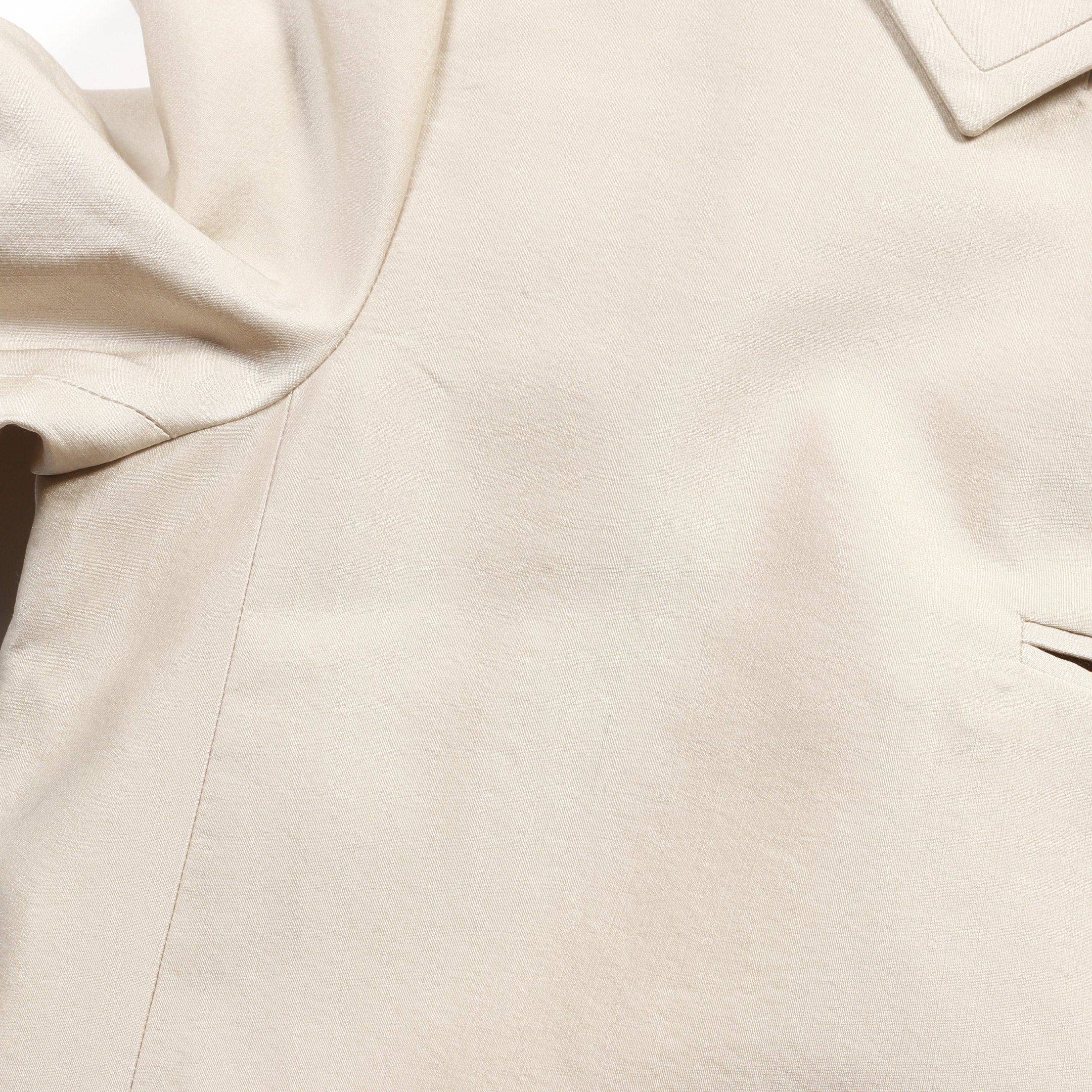 Prada Prada Coat Ribbon Wool Silk Light Beige Size ONE SIZE - 9 Thumbnail
