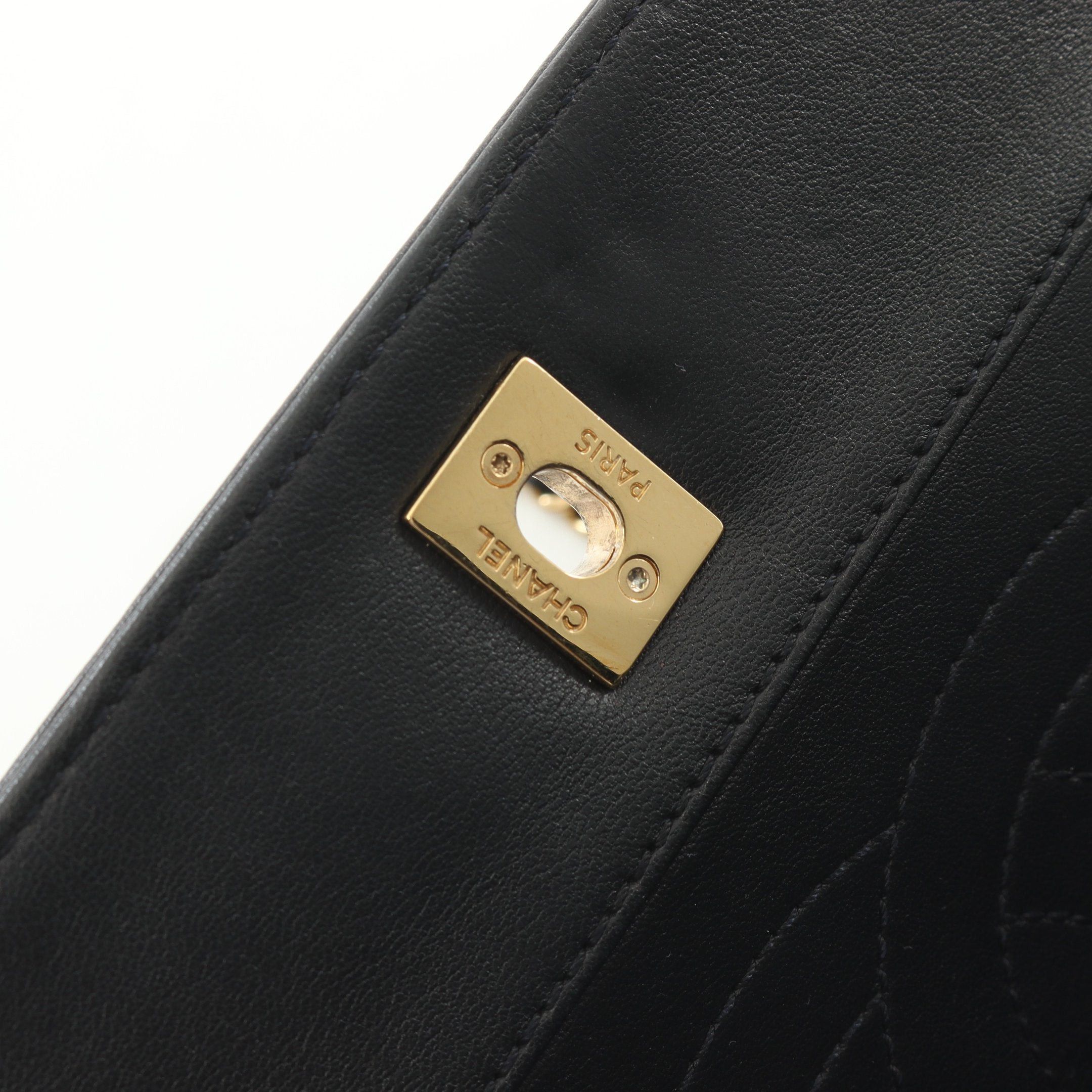 Chanel Chanel Mademoiselle Matelasse Double Chain Shoulder Bag Leather Black Gold Hardware Size ONE SIZE - 11 Thumbnail