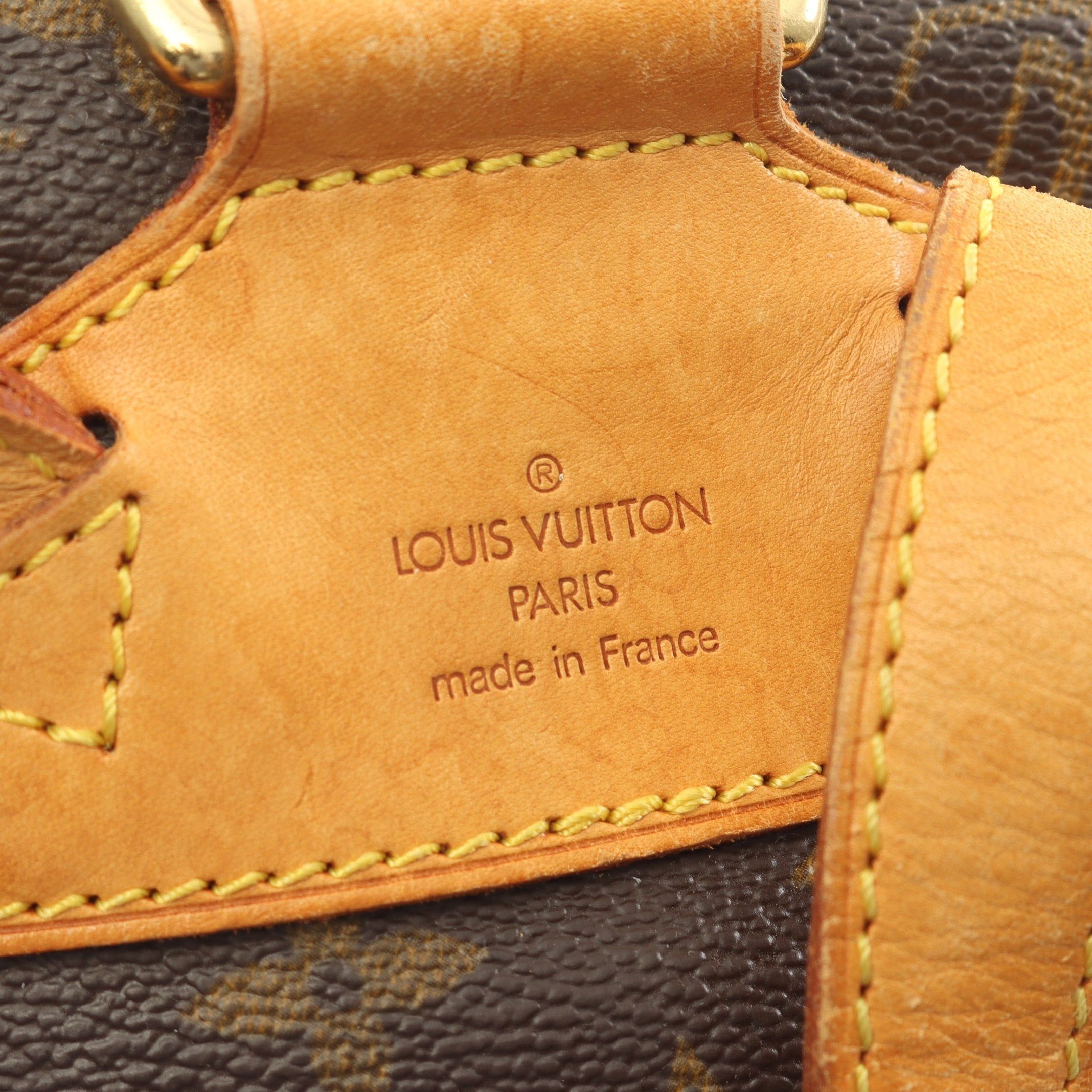 Louis Vuitton Louis Vuitton Montsouris Mm Monogram Backpack Rucksack Leather Brown Size ONE SIZE - 4 Thumbnail