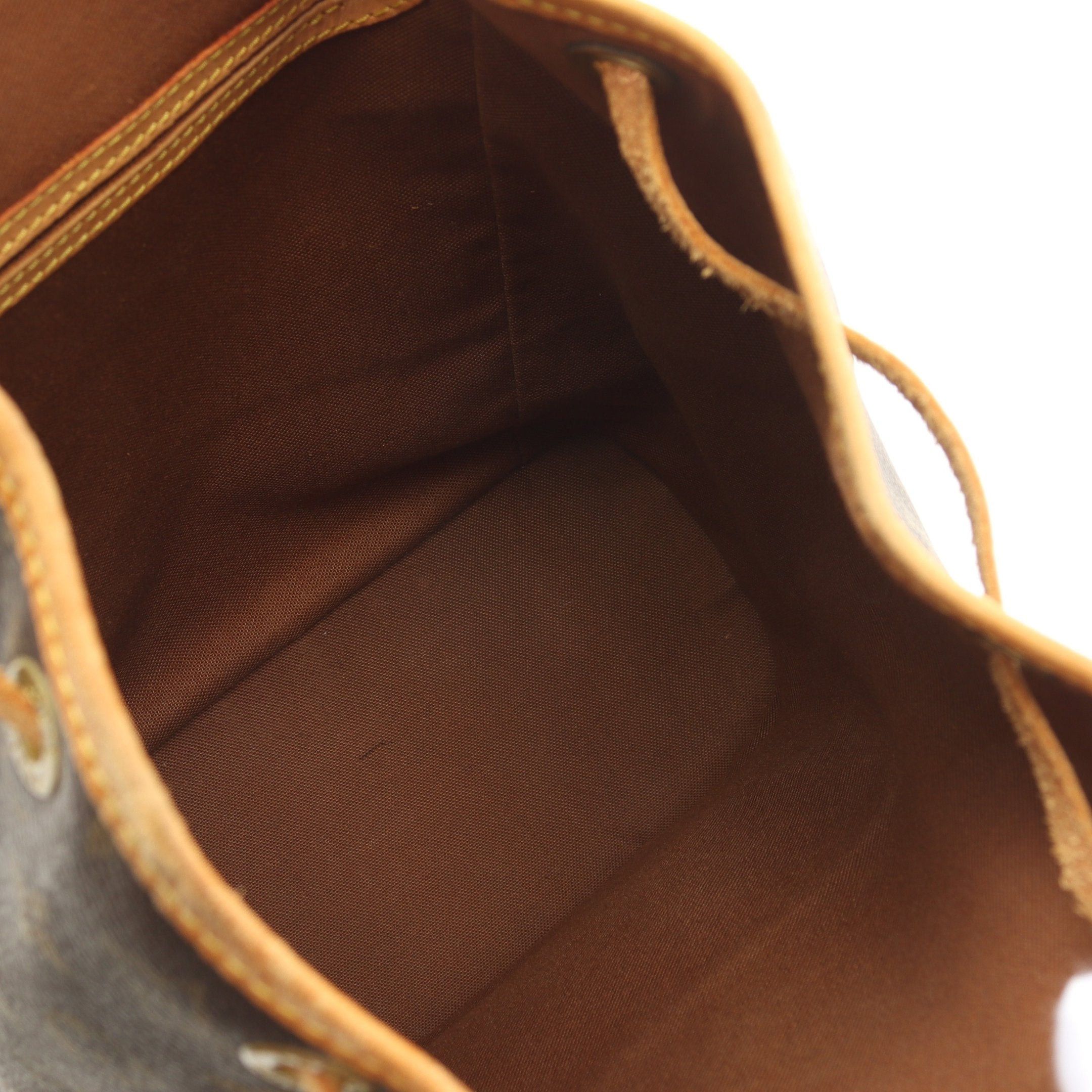 Louis Vuitton Louis Vuitton Montsouris Mm Monogram Backpack Rucksack Leather Brown Size ONE SIZE - 3 Thumbnail