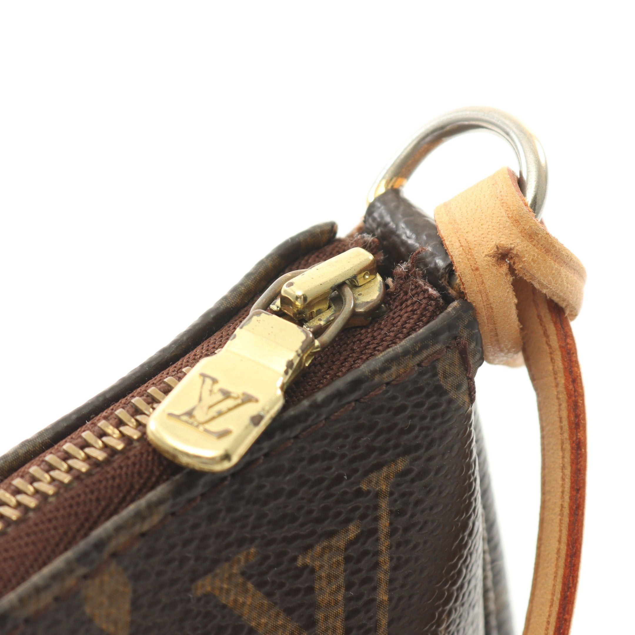 Louis Vuitton Louis Vuitton Pochette Accessoires Monogram Handbag Leather Brown Size ONE SIZE - 9 Thumbnail