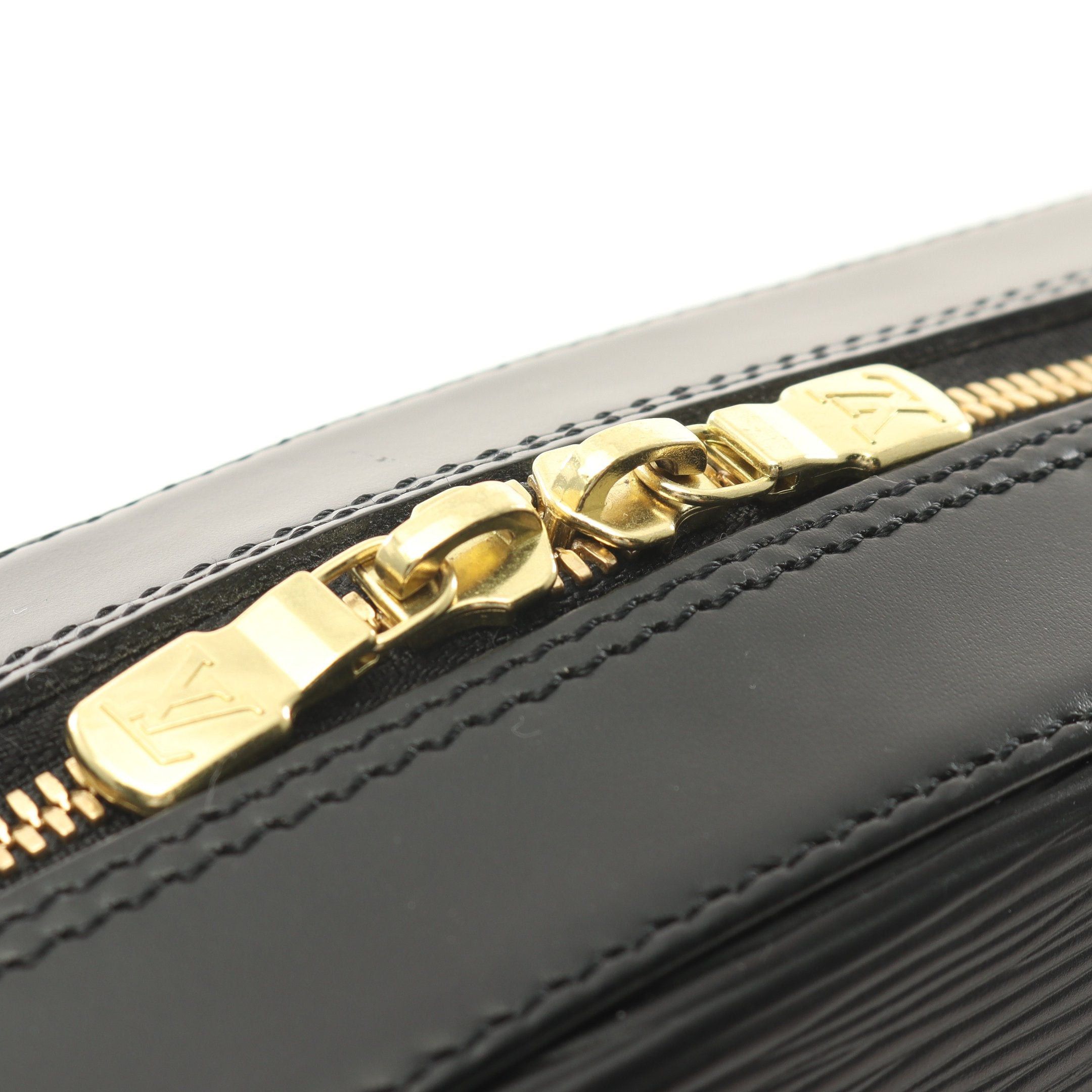 Louis Vuitton Louis Vuitton Sablon Epi Noir Handbag Leather Black Size ONE SIZE - 9 Thumbnail
