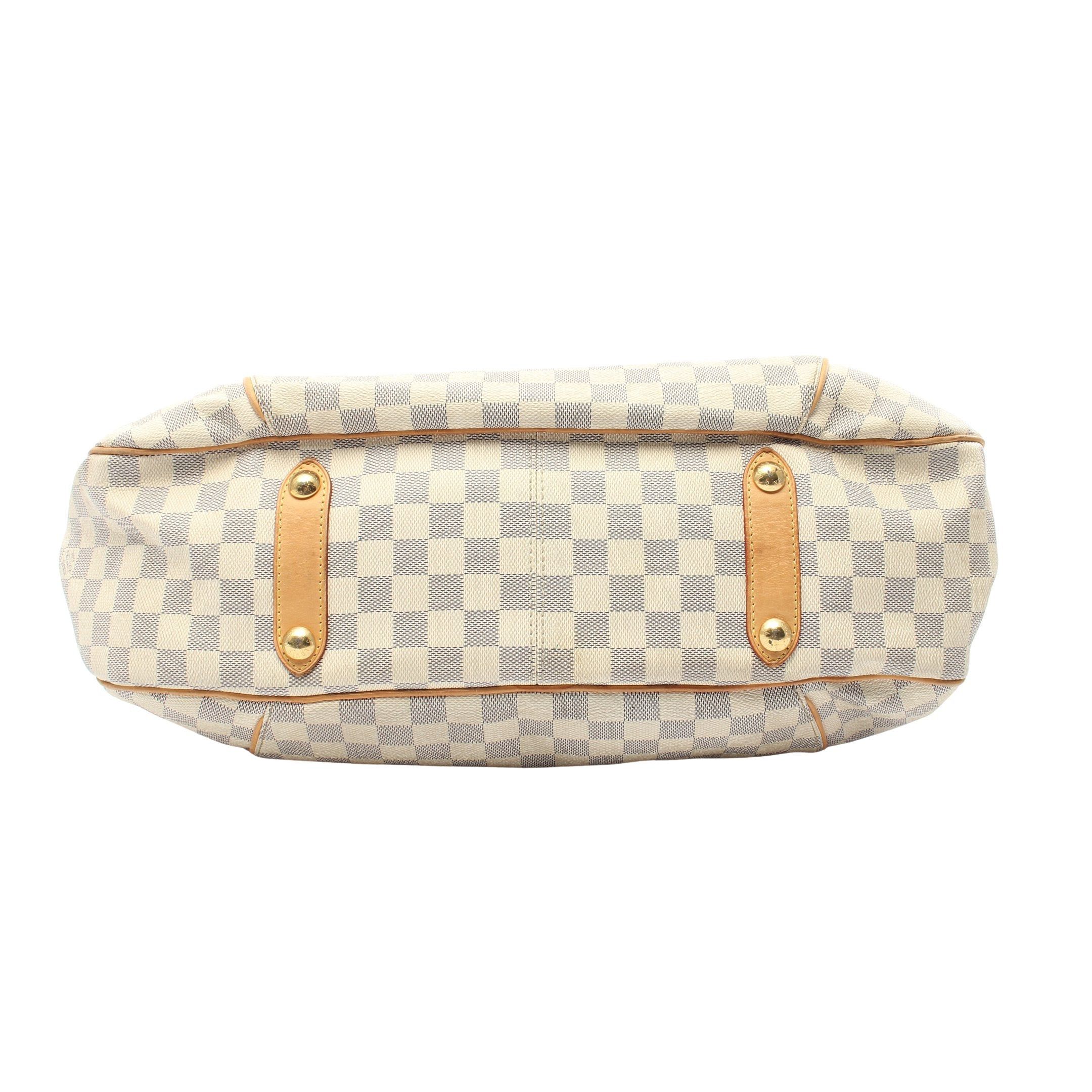 Louis Vuitton Louis Vuitton Galliera Gm Damier Azur One Shoulder Bag Leather White Size ONE SIZE - 12 Thumbnail