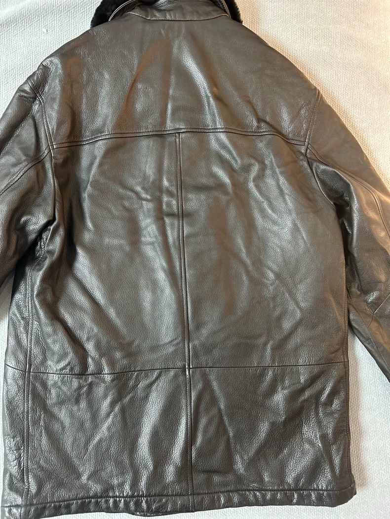 Emporio Armani Italian Leather Jacket for Men in Good Condition Size US L / EU 52-54 / 3 - 2 Thumbnail