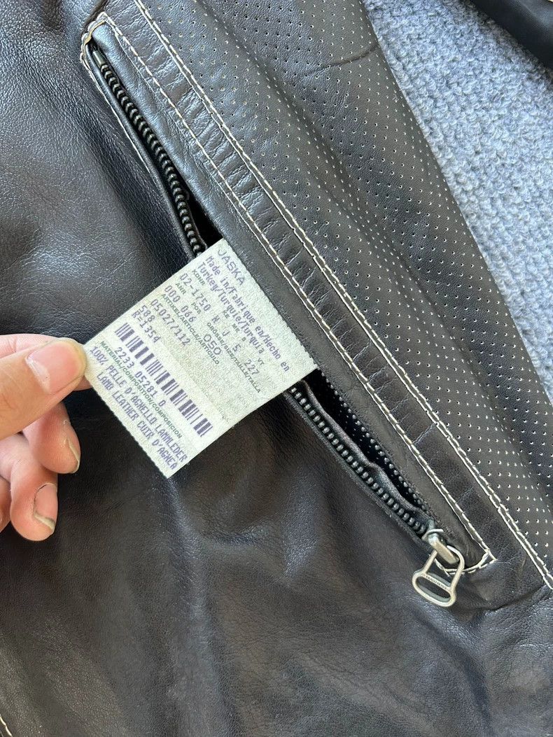 Emporio Armani HUGO BOSS Leather Motorcycle Jacket with Unique Design Size US L / EU 52-54 / 3 - 4 Thumbnail