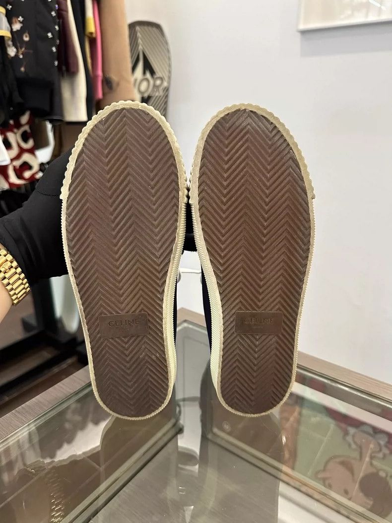 Celine Celine Navy Canvas High Top Sneakers Size US 7.5 / EU 40-41 - 5 Thumbnail