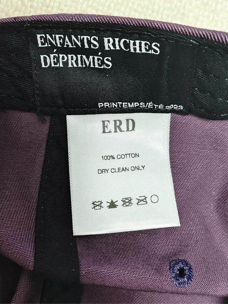 Enfants Riches Deprimes Embroidered Rabbit Baseball Cap in Black Purple Size ONE SIZE - 5 Thumbnail