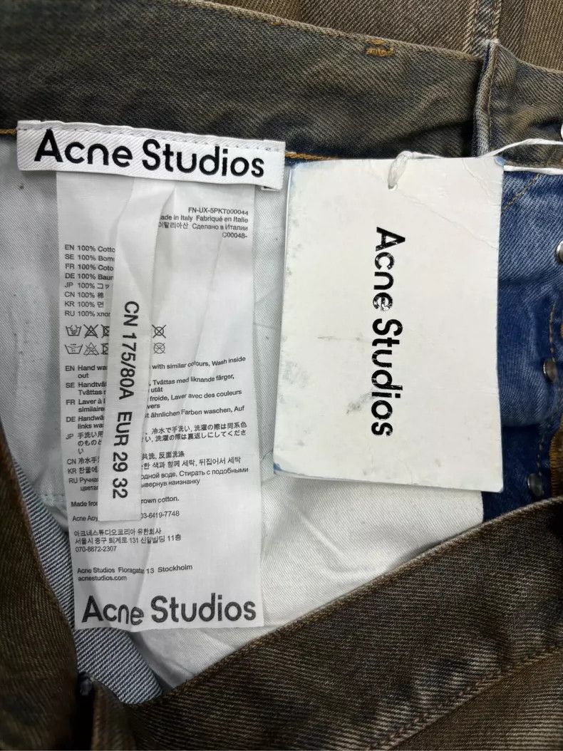 Acne Studios Acne Studios Baggy Denim Pants with Graphic Design Size US 29 - 3 Thumbnail