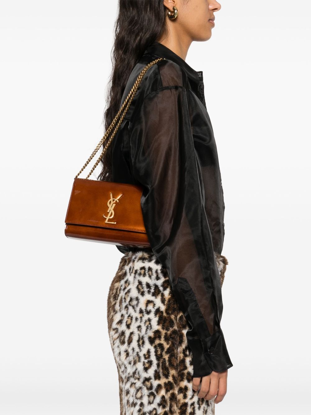 Saint Laurent Paris KATE PATENT LEATHER CROSSBODY BAG Size ONE SIZE - 5 Thumbnail