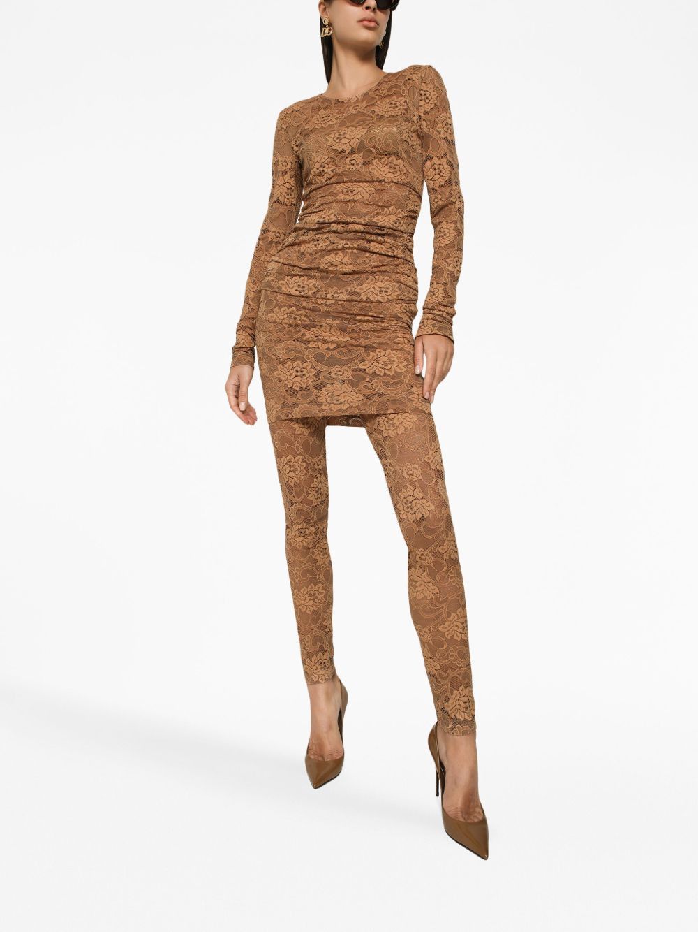 Dolce & Gabbana FLORAL LACE DRESS Size M / US 6-8 / IT 42-44 - 2 Thumbnail