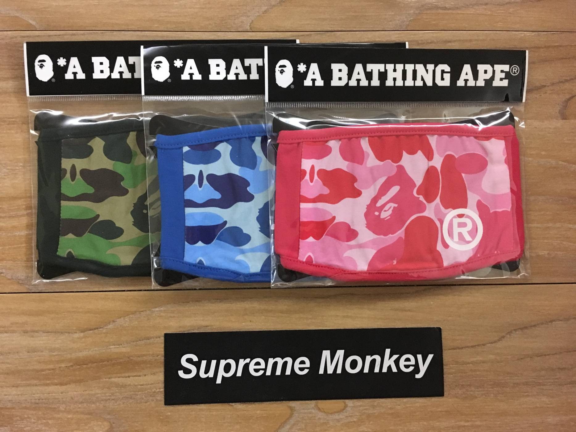 Bape ABC Camo Shark Mask Set (3 Piece) Size ONE SIZE - 1 Thumbnail