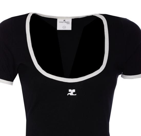 Courreges COURREGES Women Mid Skirts 225JRO600JS0203 9901 Black Size S / US 4 / IT 40 - 4 Thumbnail