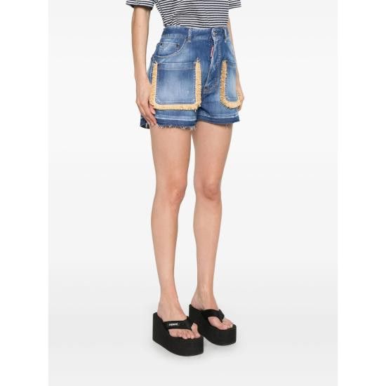Dsquared2 DSQUARED2 Women Shorts & Burmudas S30341 S73MU0237 470 BLUE Size 25" / US 0 / IT 36 - 2 Thumbnail