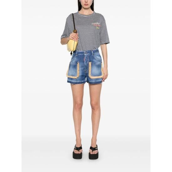 Dsquared2 DSQUARED2 Women Shorts & Burmudas S30341 S73MU0237 470 BLUE Size 25" / US 0 / IT 36 - 5 Thumbnail