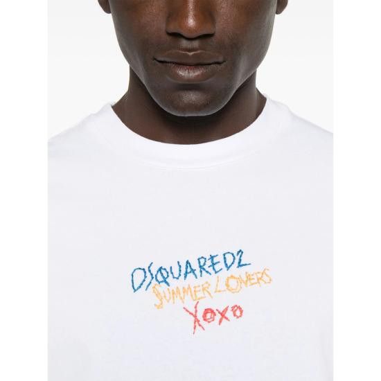 Dsquared2 DSQUARED2 Men T-Shirts S24583 S78GD0097 100 WHITE Size US XL / EU 56 / 4 - 4 Thumbnail