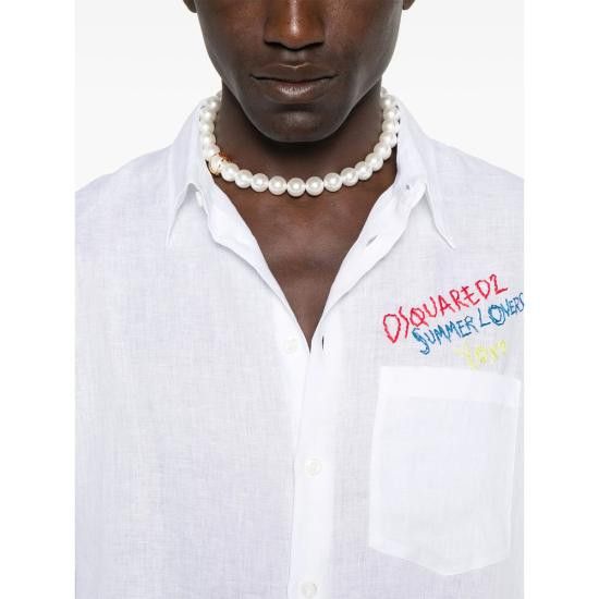 Dsquared2 DSQUARED2 Men Long Tops D35294 S78DM0048 100 WHITE Size US M / EU 48-50 / 2 - 5 Thumbnail