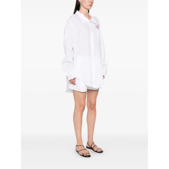 Dsquared2 DSQUARED2 Women Shirts D35294 S73DL0277 100 WHITE Size XS / US 0-2 / IT 36-38 - 5 Thumbnail