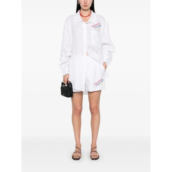 Dsquared2 DSQUARED2 Women Shirts D35294 S73DL0277 100 WHITE Size XS / US 0-2 / IT 36-38 - 2 Thumbnail