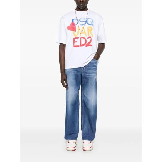 Dsquared2 DSQUARED2 Men T-Shirts D20020 S78GD0098 100 WHITE Size US S / EU 44-46 / 1 - 2 Thumbnail