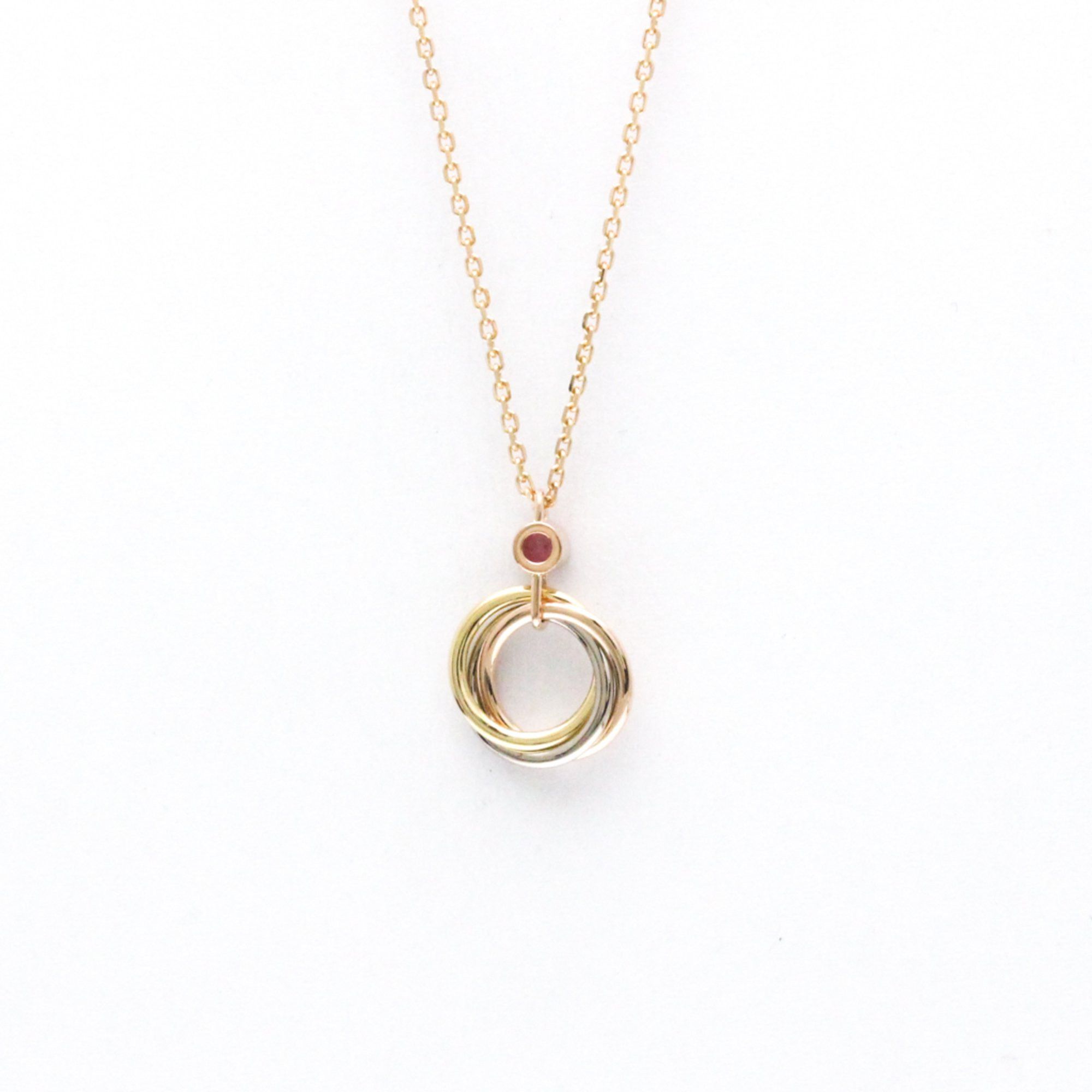 Cartier Baby Trinity Necklace 1P Pink Sapphire Pink Gold (18K