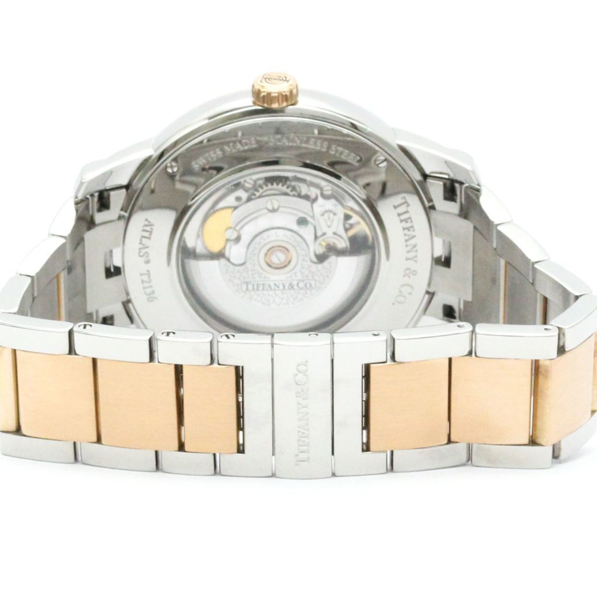TIFFANY Atlas Dome Pink Gold Plated Steel Mens Watch Z1810.68.13A21A00A