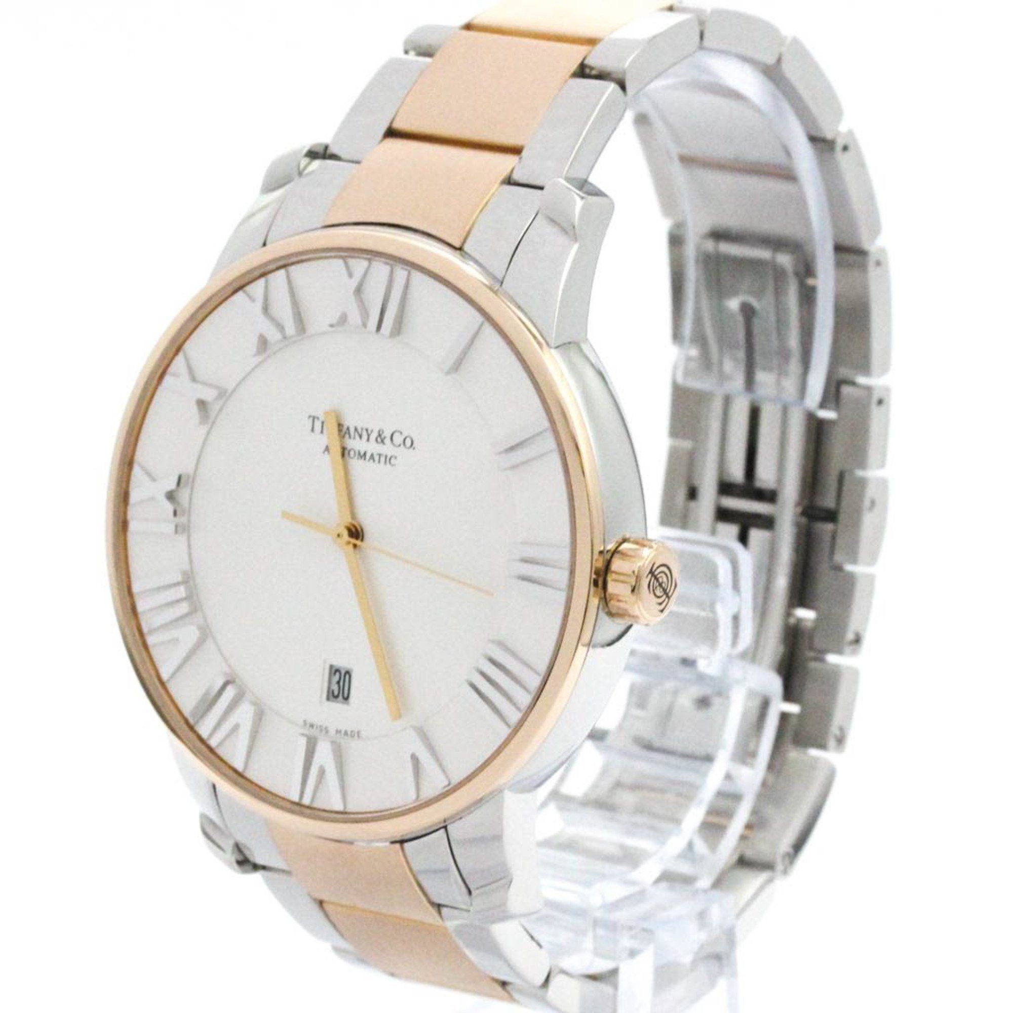 TIFFANY Atlas Dome Pink Gold Plated Steel Mens Watch Z1810.68.13A21A00A