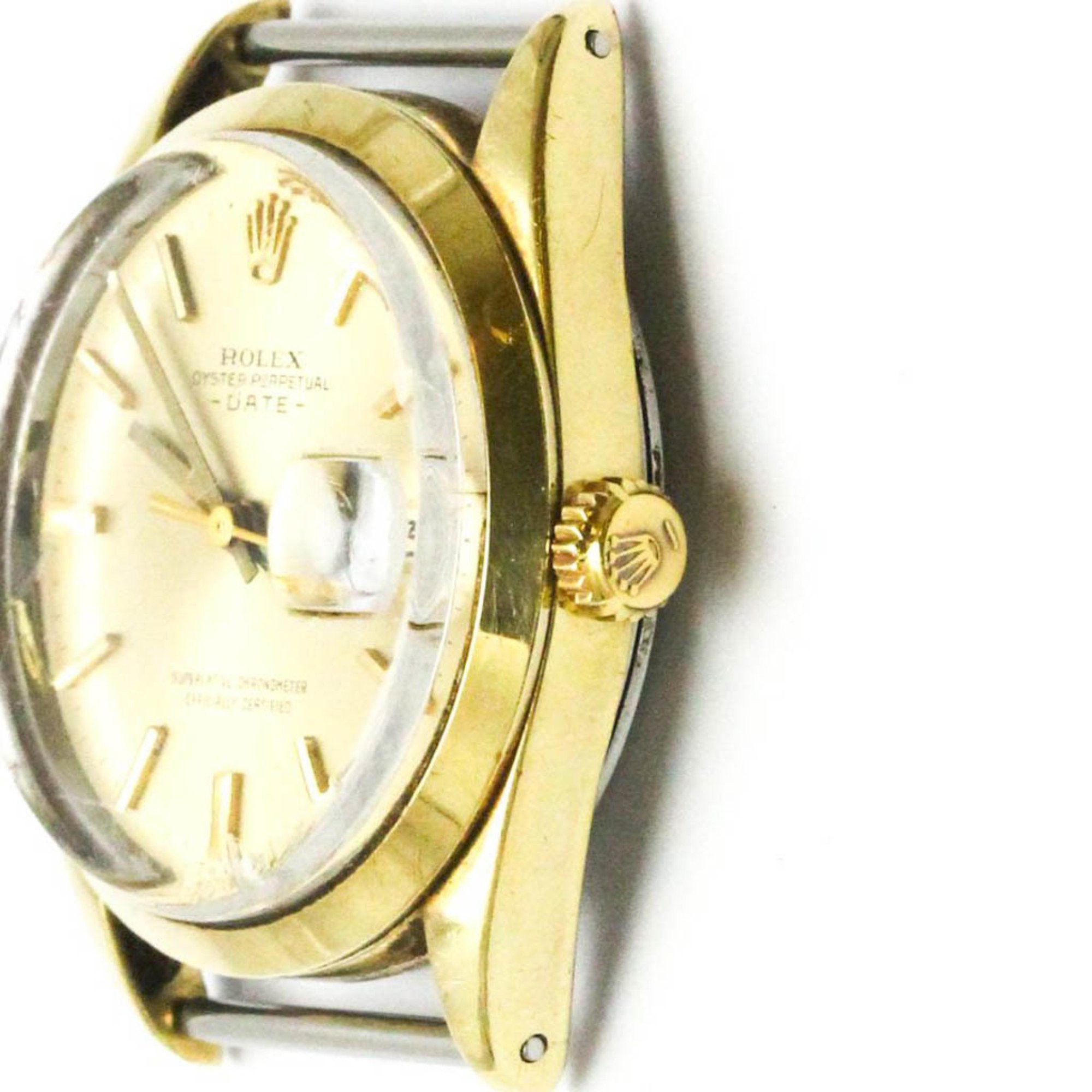 Rolex Vintage ROLEX Oyster Perpetual Date Gold Plated Watch 1550 Head Only BF581473 Size ONE SIZE - 2 Thumbnail