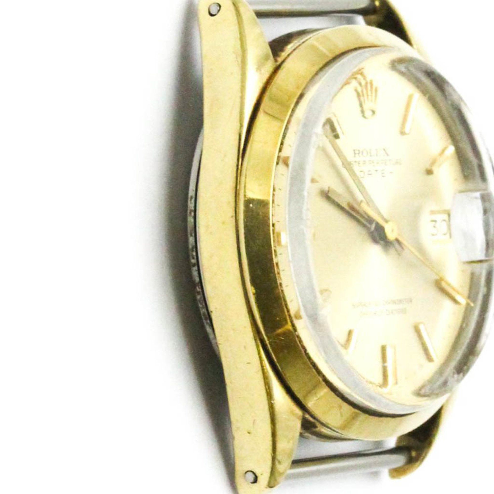 Rolex Vintage ROLEX Oyster Perpetual Date Gold Plated Watch 1550 Head Only BF581473 Size ONE SIZE - 3 Thumbnail