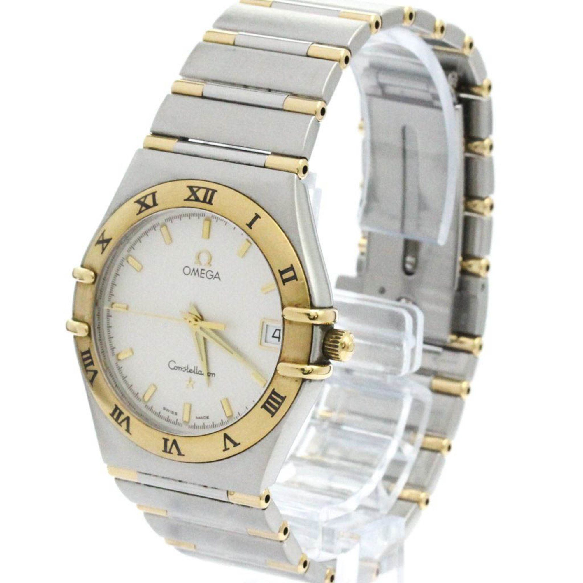 Omega Polished OMEGA Constellation 18K Gold Steel Quartz Mens Watch 1312.30 BF581492 Size ONE SIZE - 2 Thumbnail