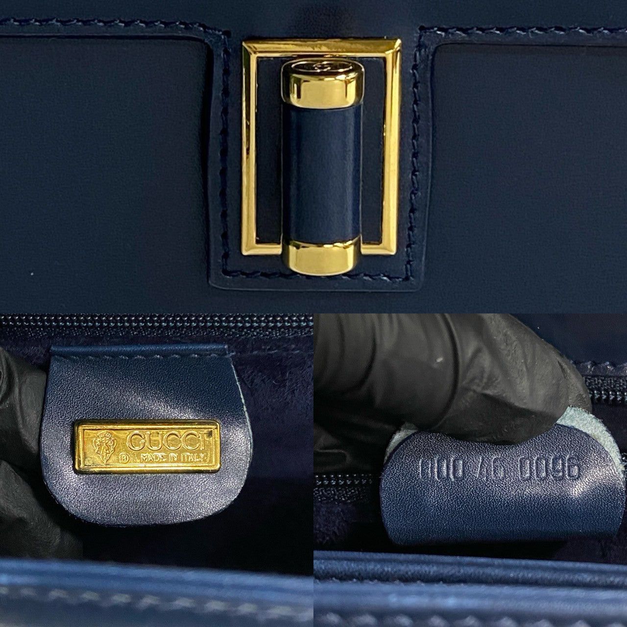 Gucci Gucci Handbag Blue Leather Size ONE SIZE - 3 Thumbnail