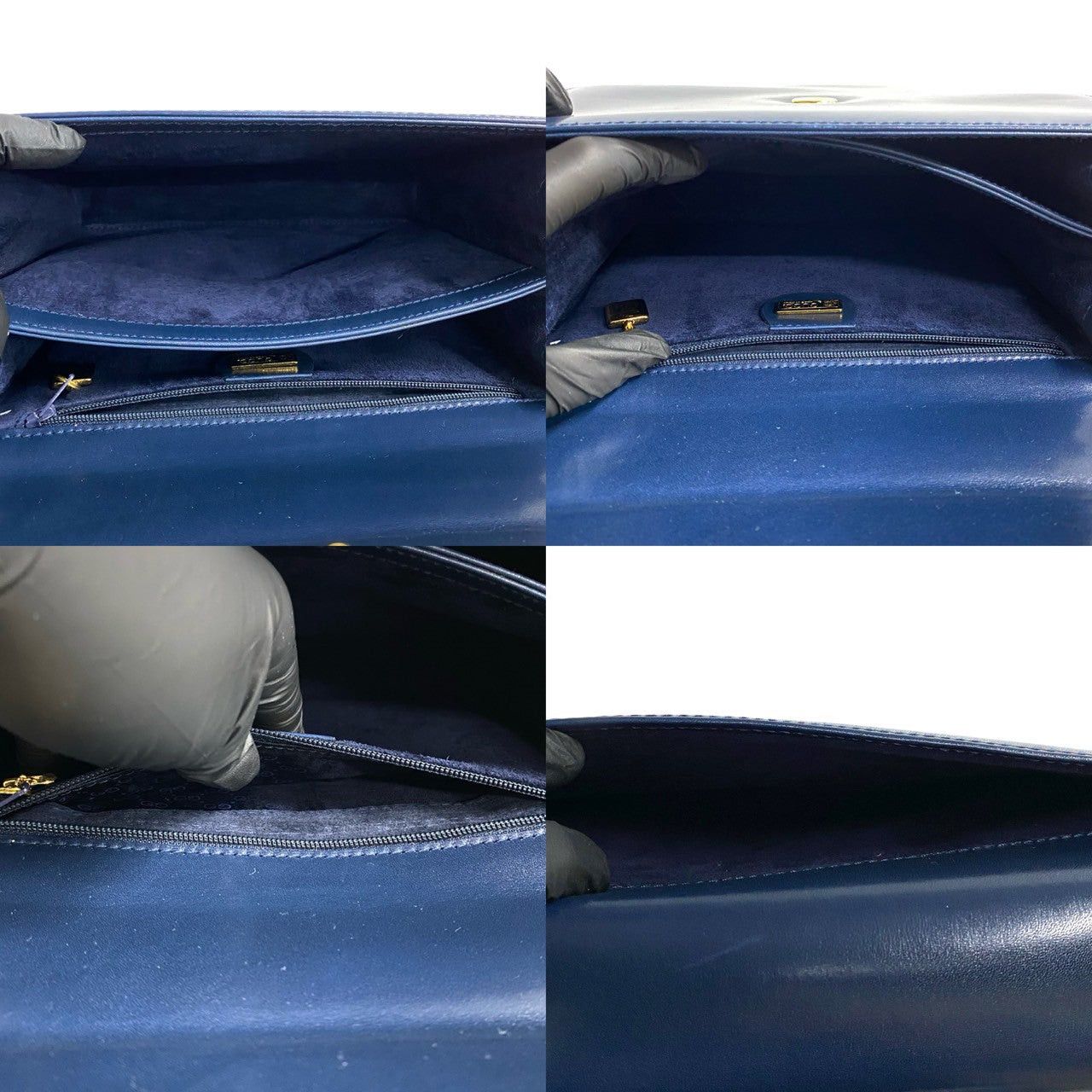 Gucci Gucci Handbag Blue Leather Size ONE SIZE - 8 Thumbnail