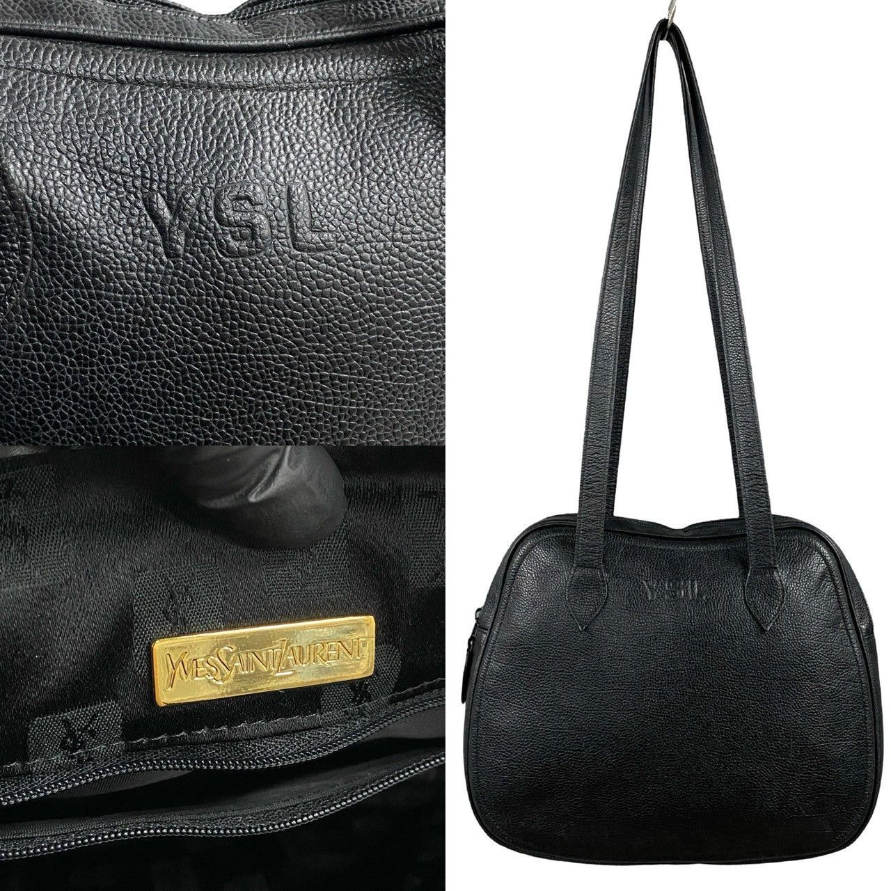 Yves Saint Laurent Yves Saint Laurent Shoulder Bag Black Leather Size ONE SIZE - 3 Thumbnail