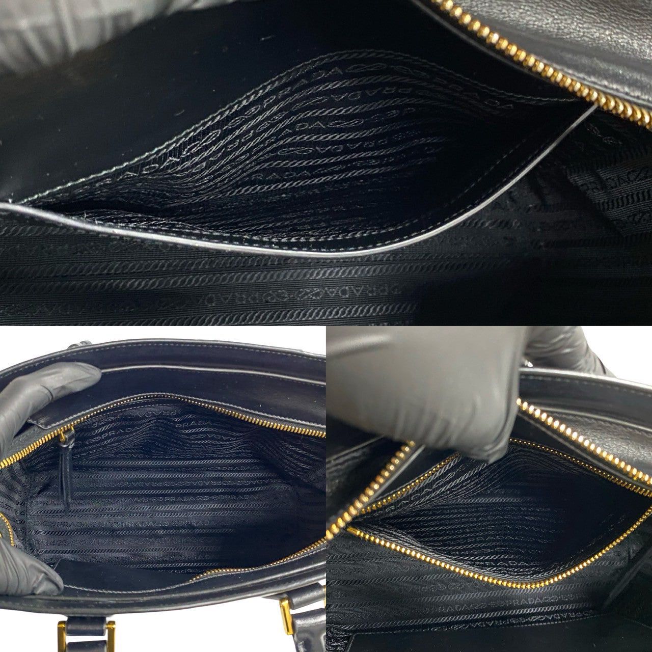 Prada Prada Shoulder Bag Black Leather Size ONE SIZE - 8 Thumbnail