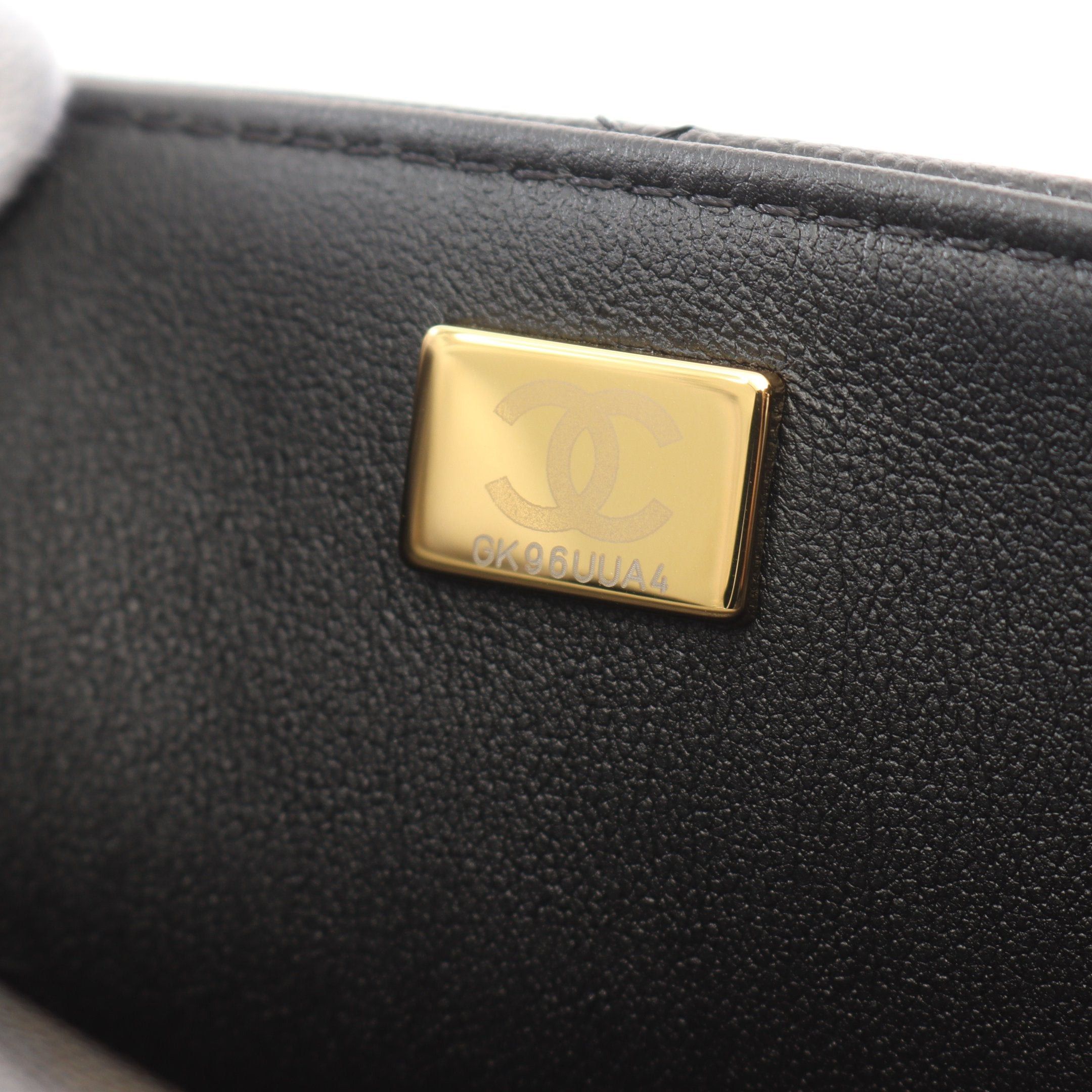 Chanel Chanel Matelasse Top Handle Chain Shoulder Bag Caviar Skin Black Gold Hardware Size ONE SIZE - 5 Thumbnail