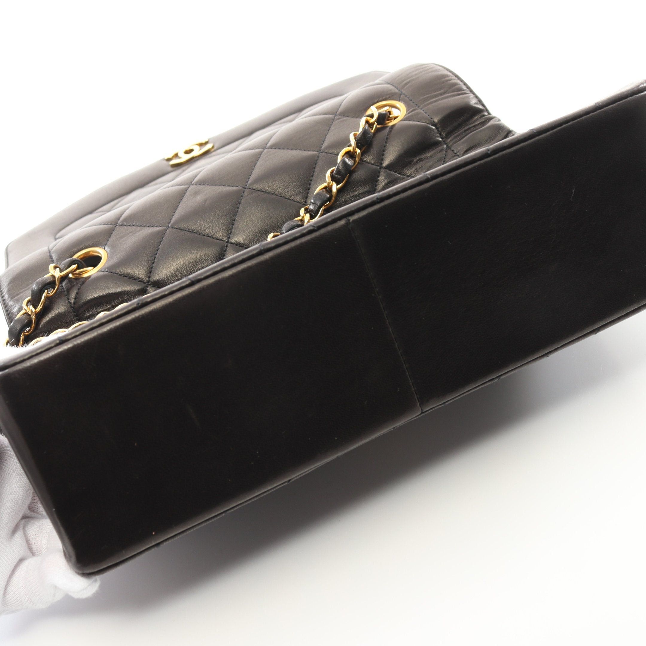 Chanel Chanel Matelasse Diana Flap Chain Shoulder Bag Lambskin Black Gold Hardware Size ONE SIZE - 10 Thumbnail