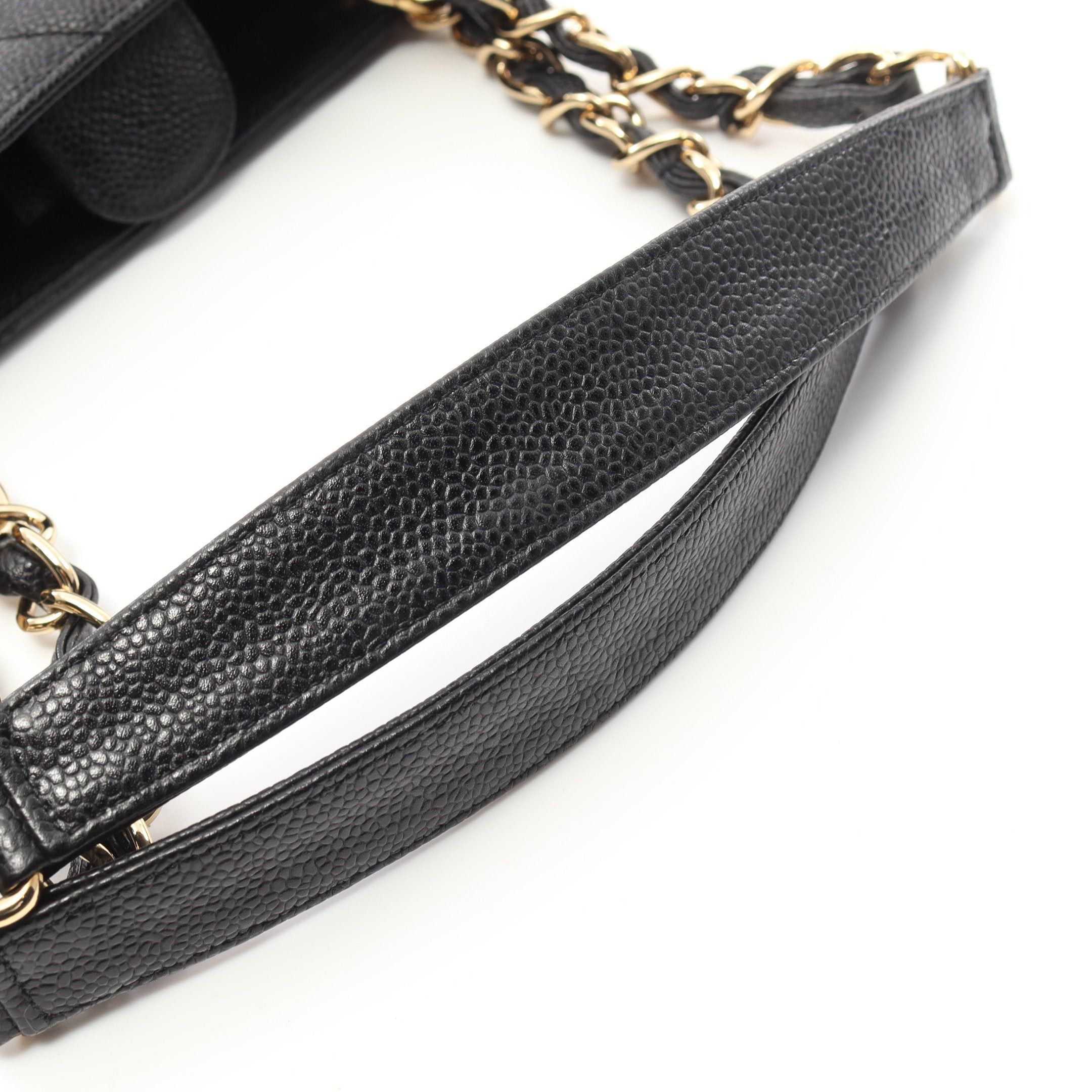 Chanel Chanel Matelasse Pst Chain Shoulder Bag Tote Caviar Skin Black Gold Hardware Size ONE SIZE - 8 Thumbnail