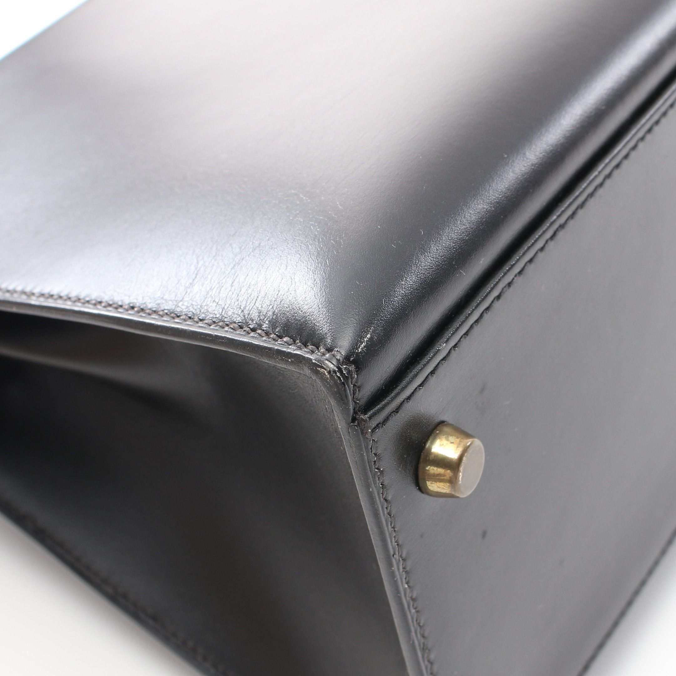 Hermes Hermes Kelly32 Handbag Box Calf Black Gold Hardware ○V Stamp Size ONE SIZE - 9 Thumbnail