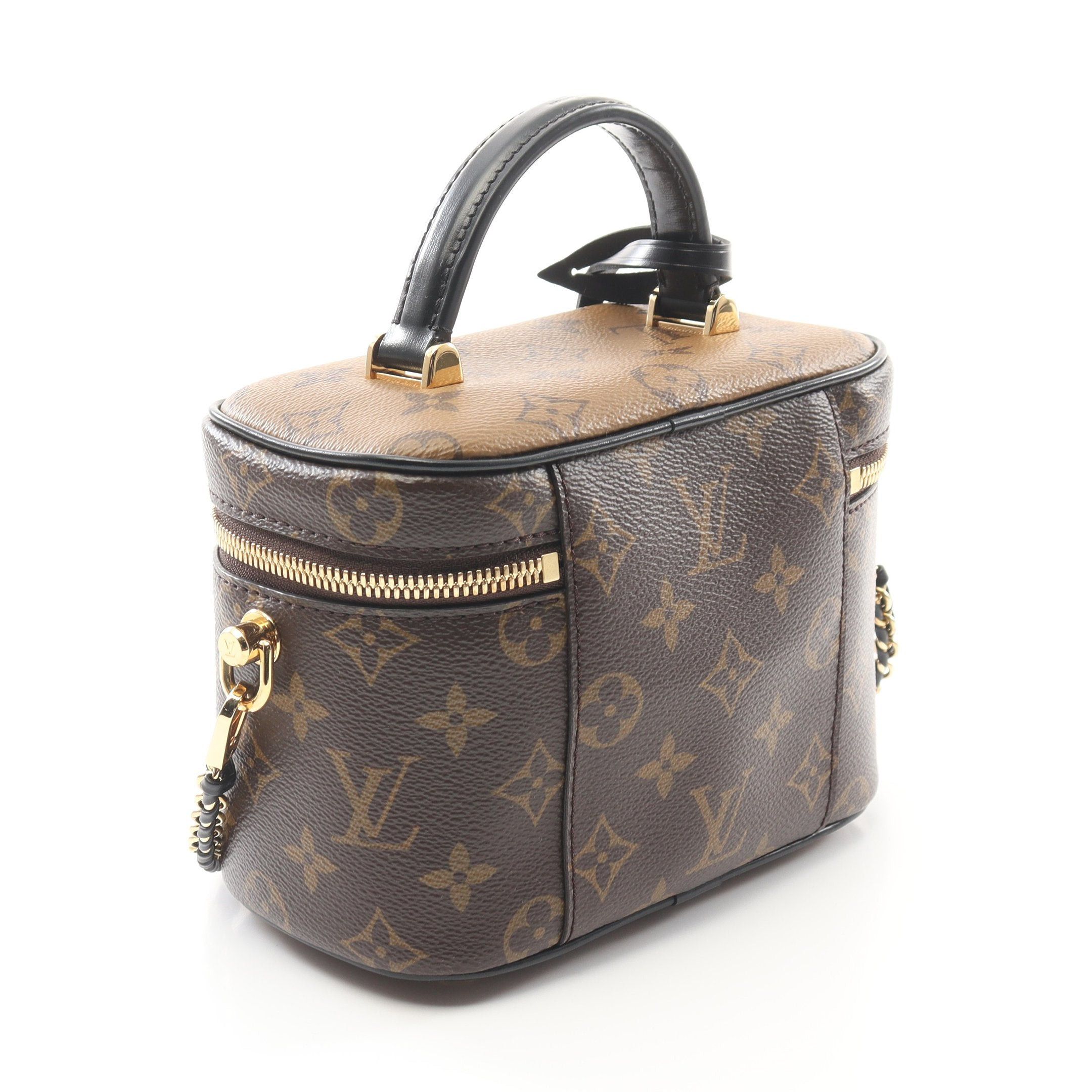 Louis Vuitton Louis Vuitton Vanity Nv Pm Monogram Reverse Handbag Bag Leather Brown Black Size ONE SIZE - 2 Thumbnail