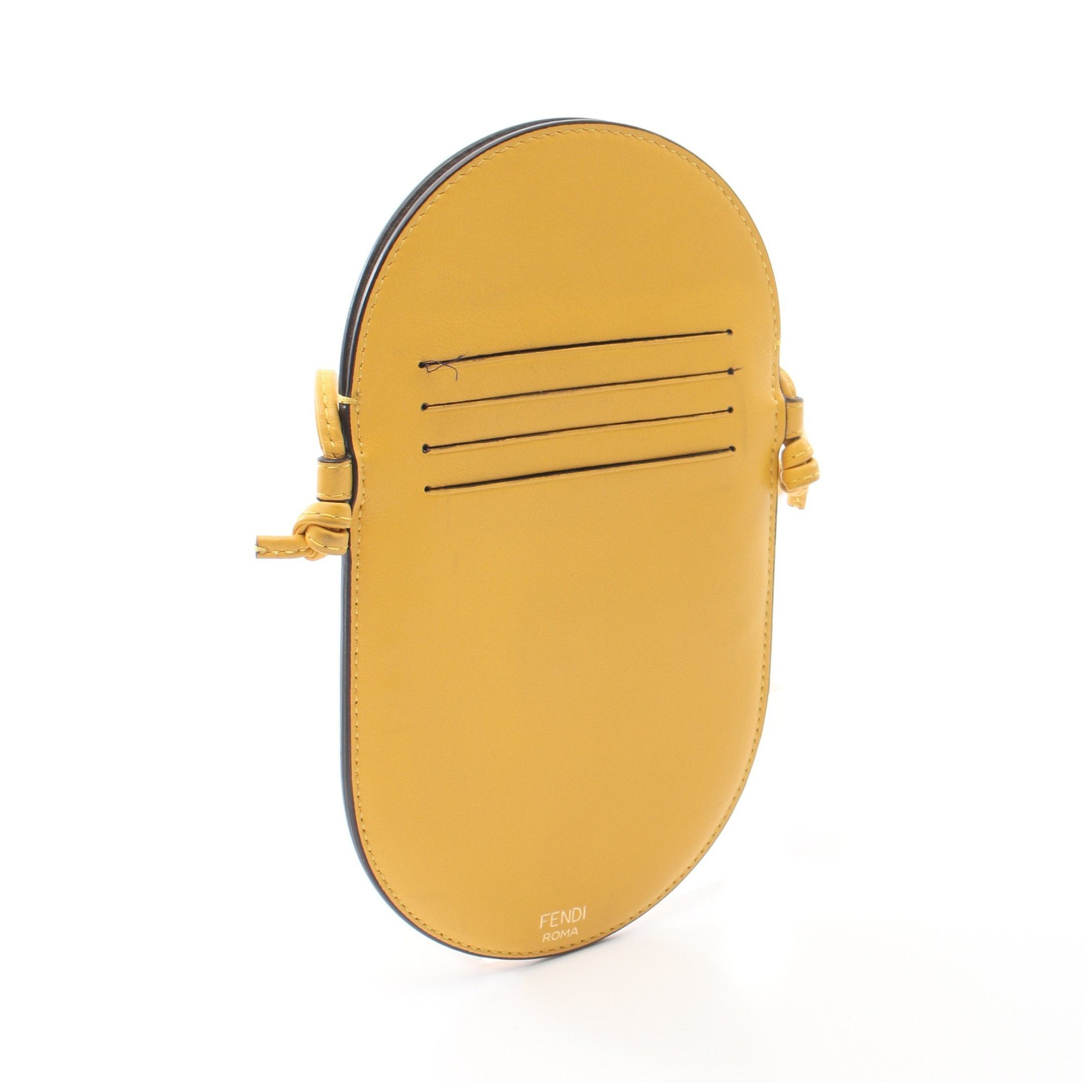 Fendi Fendi Phone Holder Shoulder Bag Leather Yellow Size ONE SIZE - 2 Thumbnail