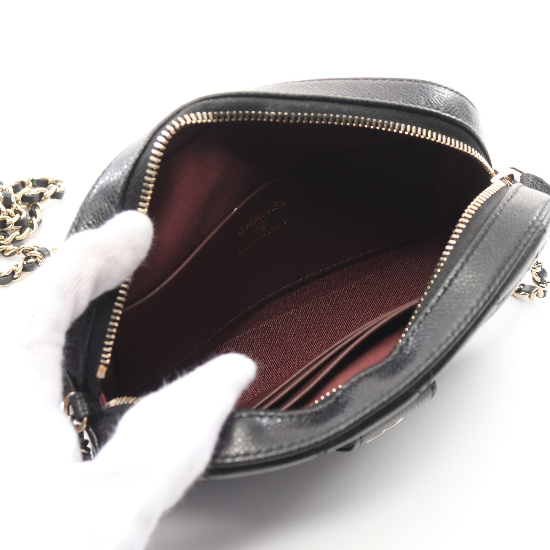 Chanel Chanel Matelasse Camera Bag Chain Shoulder Caviar Skin Black Gold Hardware Size ONE SIZE - 3 Thumbnail