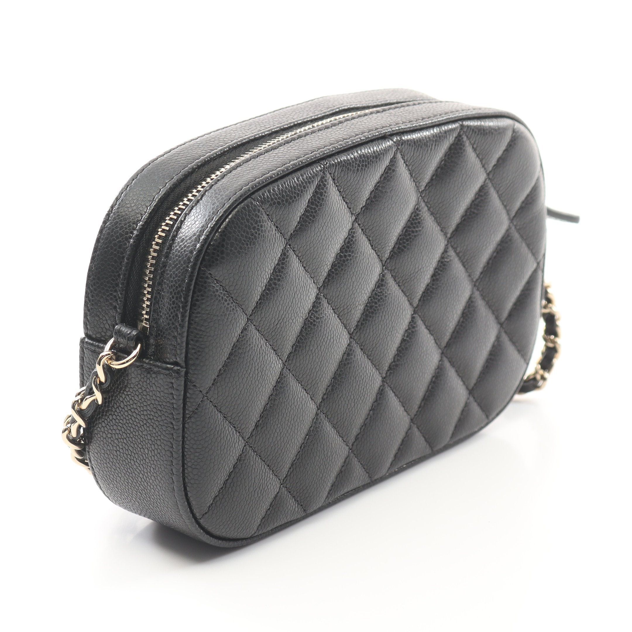 Chanel Chanel Matelasse Camera Bag Chain Shoulder Caviar Skin Black Gold Hardware Size ONE SIZE - 2 Thumbnail