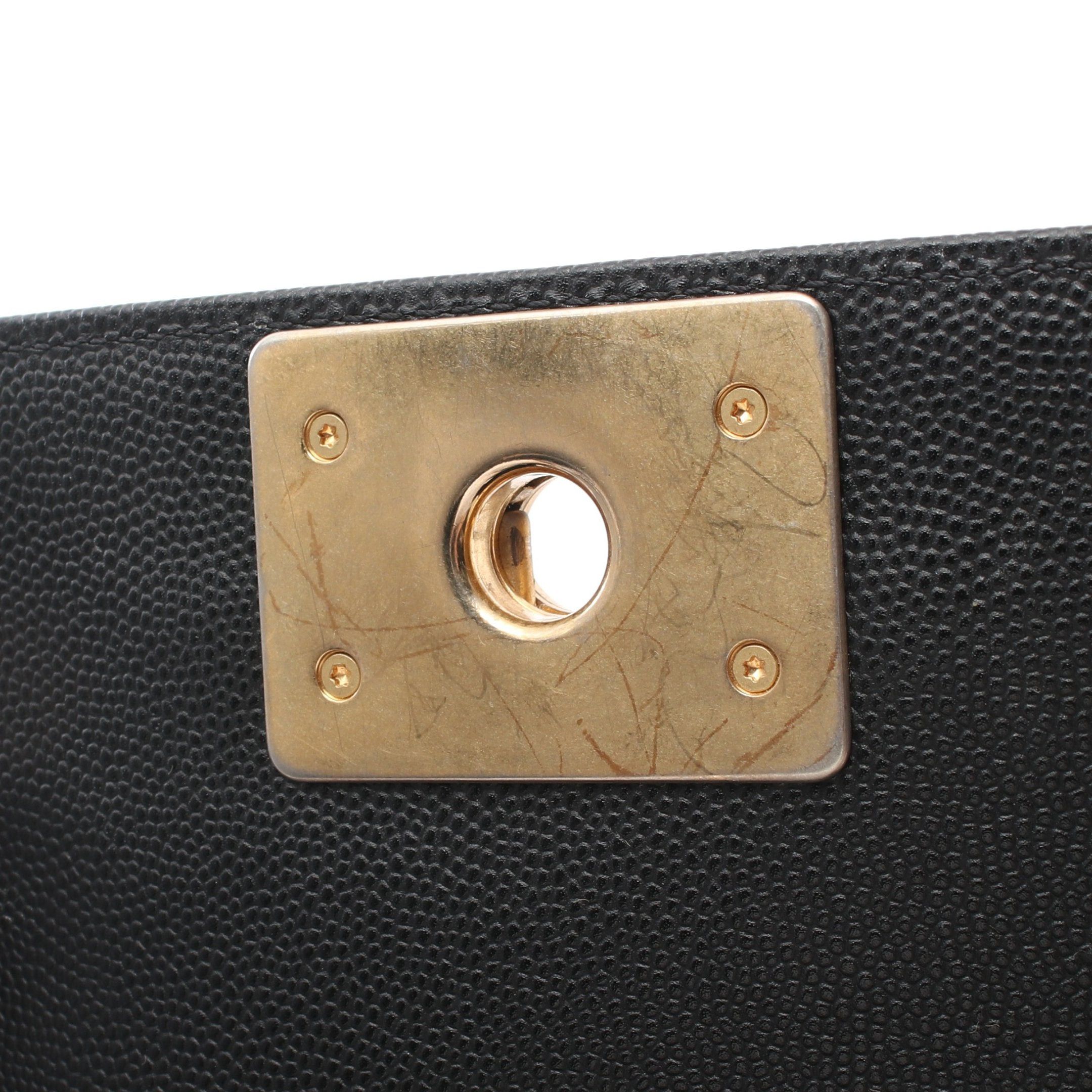 Chanel Chanel Boy Chanel Small Chain Shoulder Bag Caviar Skin Black Gold Hardware Size ONE SIZE - 9 Thumbnail