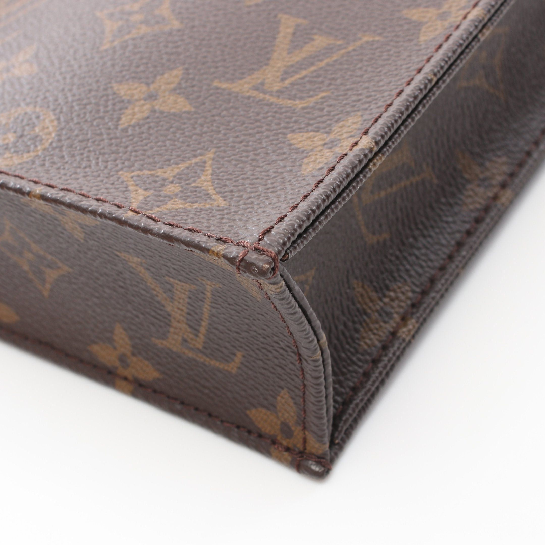 Louis Vuitton Louis Vuitton Petite Sac Plat Monogram Handbag Leather Brown Size ONE SIZE - 8 Thumbnail
