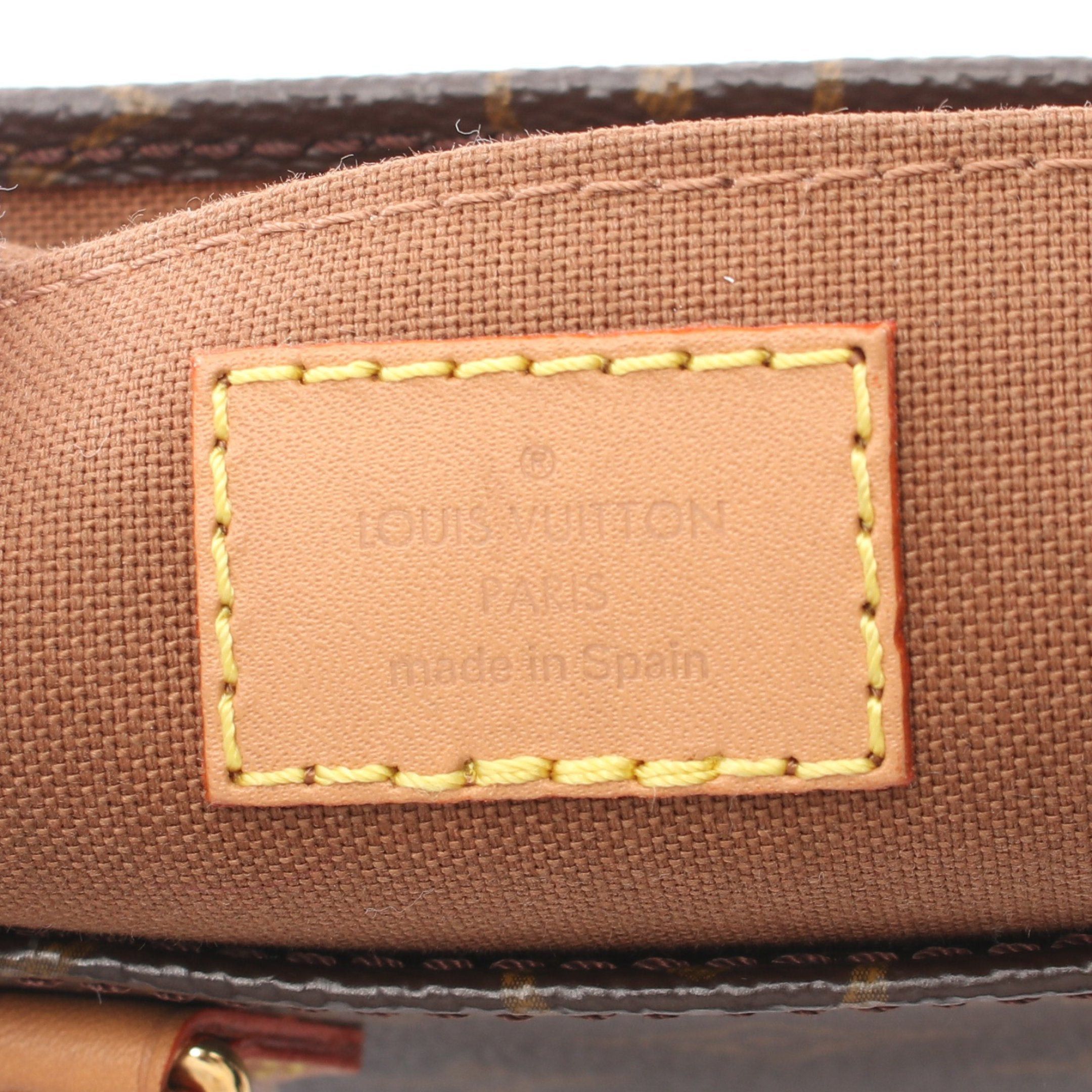 Louis Vuitton Louis Vuitton Petite Sac Plat Monogram Handbag Leather Brown Size ONE SIZE - 4 Thumbnail