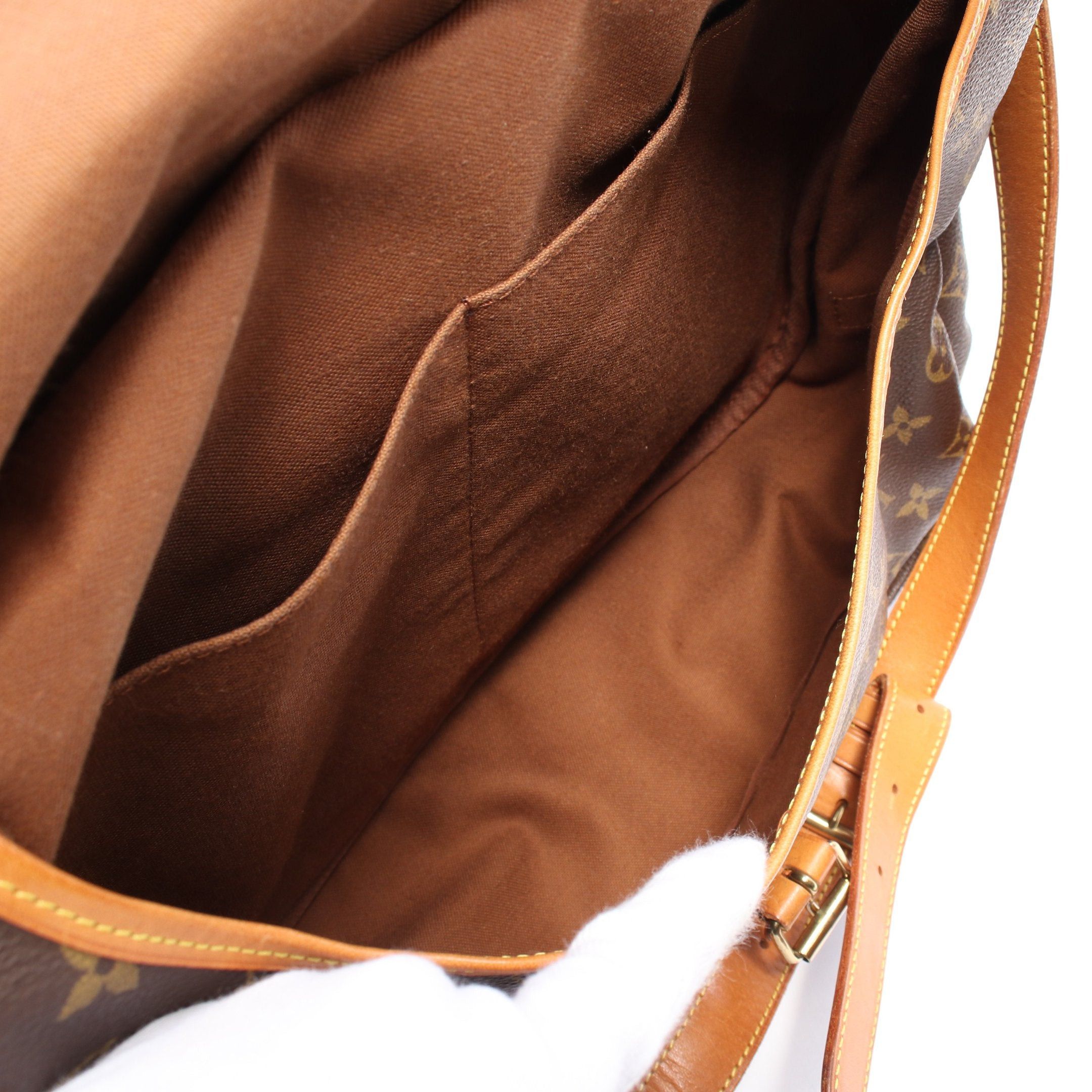 Louis Vuitton Louis Vuitton Saumur 35 Monogram Shoulder Bag Leather Brown Size ONE SIZE - 6 Thumbnail