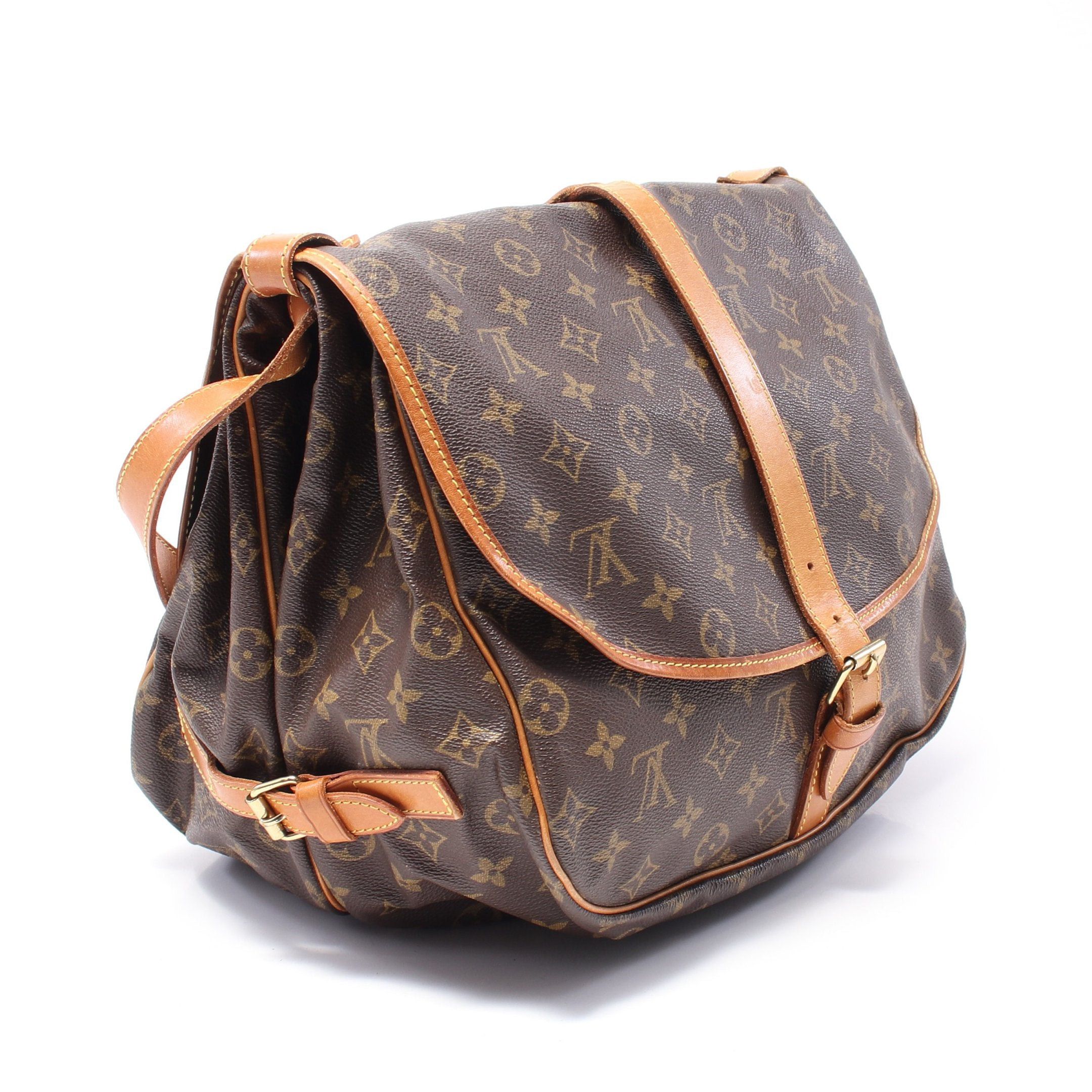 Louis Vuitton Louis Vuitton Saumur 35 Monogram Shoulder Bag Leather Brown Size ONE SIZE - 2 Thumbnail