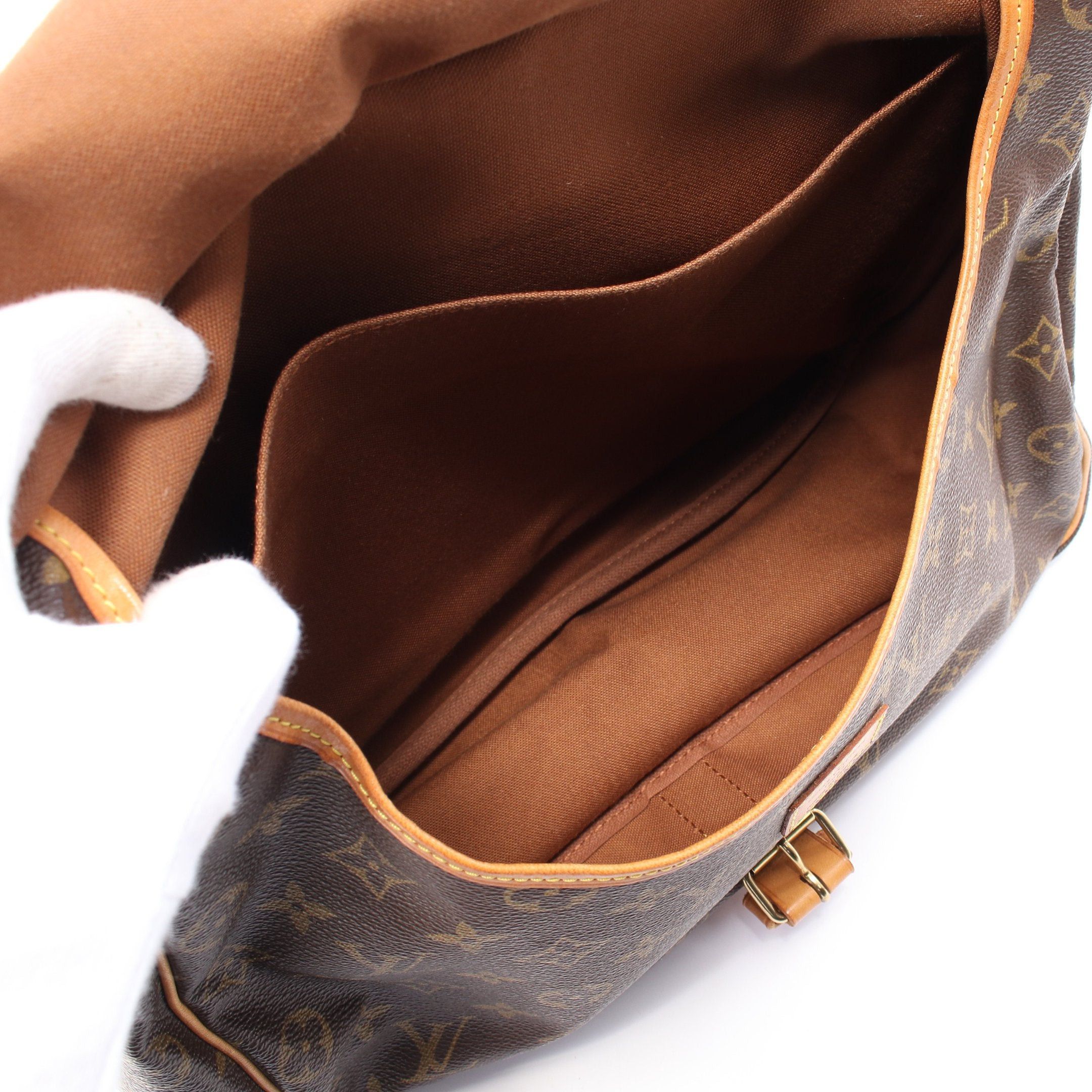 Louis Vuitton Louis Vuitton Saumur 35 Monogram Shoulder Bag Leather Brown Size ONE SIZE - 3 Thumbnail