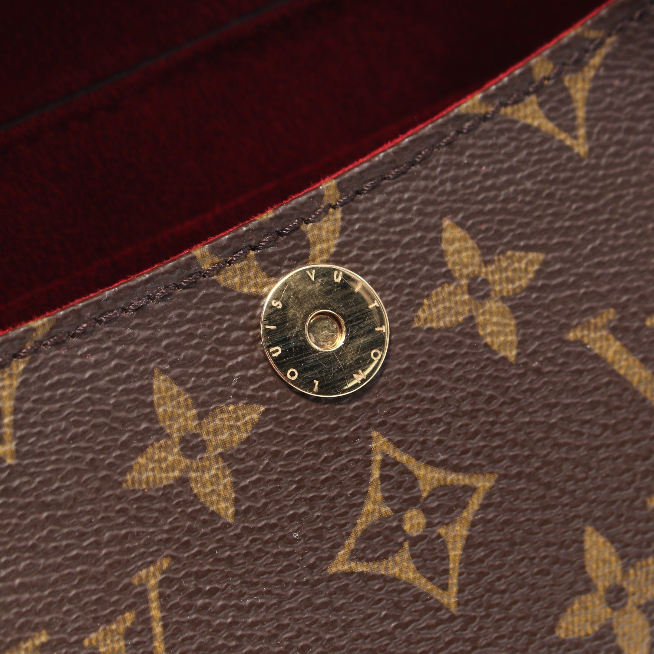 Louis Vuitton Louis Vuitton Sonatine Monogram Handbag Leather Brown Size ONE SIZE - 7 Thumbnail
